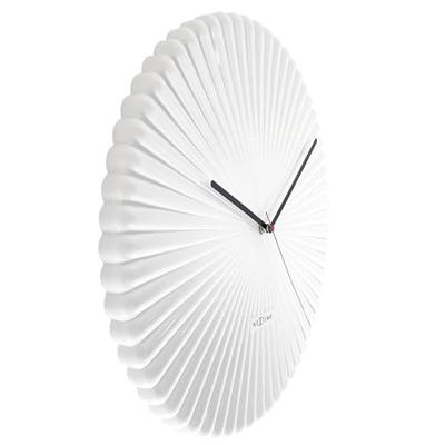 Wandklok 40 cm - Stil - Wit/Groen - Polyresin - NeXtime 'Mousse'