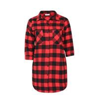 Paprika geruite blouse rood/zwart - thumbnail