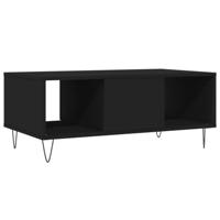 Salontafel 90x50x36,5 cm bewerkt hout zwart - thumbnail