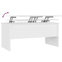 Salontafel 102x50,5x46,5 cm bewerkt hout wit - thumbnail