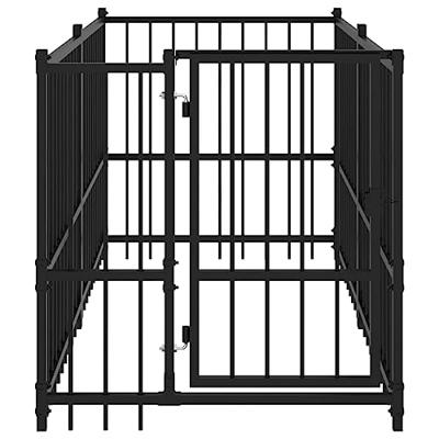 VidaXL Hondenkennel 193,5x97x100 cm staal zwart