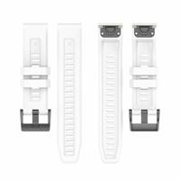 By Qubix - Siliconen sportbandje - Wit - Compatible met Garmin Instinct 3 / Instinct E - 45mm - Compatible Garmin bandje - Bandbreedte: 22mm - thumbnail