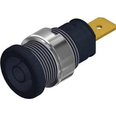 SKS Hirschmann SEB 2620 F6,3 Veiligheids-labconnector, female Bus, inbouw verticaal Stift-Ø: 4 mm Zwart 1 stuk(s)
