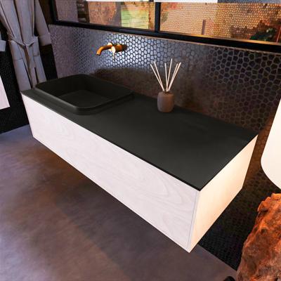 Badkamermeubelset Mondiaz Erin 120 cm met 1 Lade met RIDGE Wastafel Links Urban Zonder Kraangaten Greeploos Mat Underlayment Badkamermeubelset Mondiaz Erin 120 cm met 1 Lade met RIDGE Wastafel Links Urban Zonder Kraangaten Greeploos Mat Underlayment
