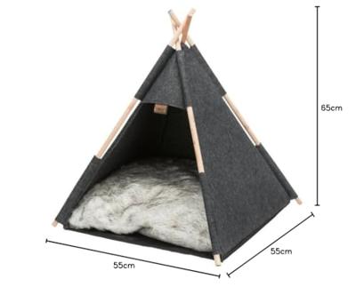 TRIXIE KATTENMAND TIPI VILT ANTRACIET