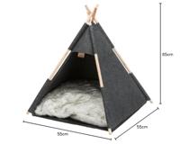 TRIXIE KATTENMAND TIPI VILT ANTRACIET - thumbnail