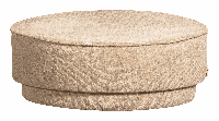vtwonen Poef 'Pearl' Chenille, 80cm, kleur Naturel - thumbnail