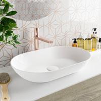 MONDIAZ ONNI Waskom solid surface 55cm kleur Talc / Talc - thumbnail