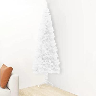 VidaXL Kunstkerstboom half met standaard smal 240 cm wit VidaXL Kunstkerstboom half met standaard smal 240 cm wit