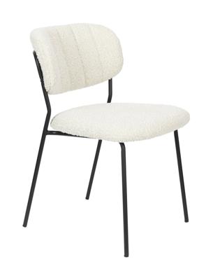 ZILT Eetkamerstoel 'Maris' Bouclé, kleur Crème