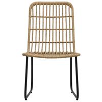3-delige Bistroset poly rattan eikenkleurig - thumbnail