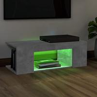 VidaXL Tv-meubel met led-verlichting 90x39x30 cm betongrijs - thumbnail