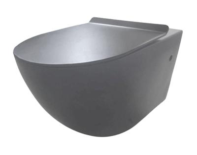 Best Design Morrano Compact wandcloset rimfree 49cm incl softclose zitting mat grijs 4007310