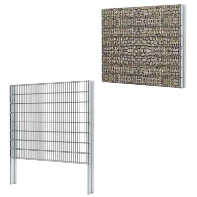 vidaXL Schanskorf dubbelstaafmat 2,008x1,63 m 6 m (lengte) staal grijs vidaXL Schanskorf dubbelstaafmat 2,008x1,63 m 6 m (lengte) staal grijs