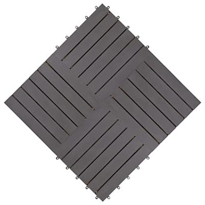 Terrastegels 10 st 30x30 cm massief acaciahout greywash - thumbnail