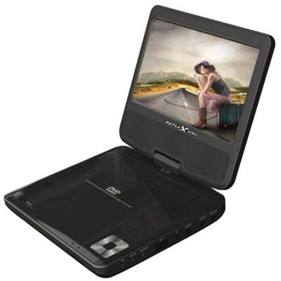 Reflexion DVD7002 Draagbare DVD-speler 17.78 cm 7 inch Met geïntegreerde DVD-speler, Werkt op een accu, Incl. 12 V auto-aansluitkabel Zwart