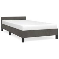 Bedframe zonder matras 80x200 cm fluweel donkergrijs - thumbnail