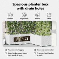 Tuin Bloempot 5 pcs Wit Staal - thumbnail