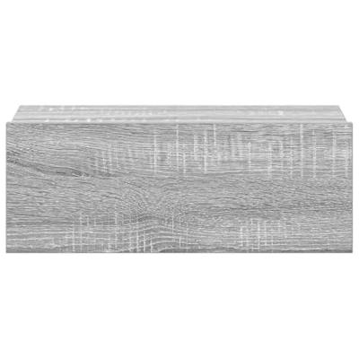 Nachtkastje zwevend 40x30x15 cm bewerkt hout grijs sonoma eiken