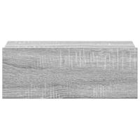 Nachtkastje zwevend 40x30x15 cm bewerkt hout grijs sonoma eiken - thumbnail