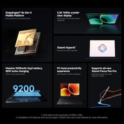 Tablet Xiaomi 11,2" Octa Core 8 GB RAM 128 GB Grijs