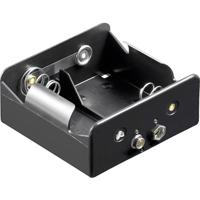 Goobay 2 x D (mono) batterijhouder, zwart – Push On - thumbnail