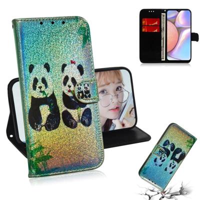 Voor Galaxy A10s gekleurde tekening patroon kleurrijke magnetische Buckle horizontale Flip PU lederen draagtas met houder & kaartsleuven & portemonnee