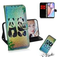 Voor Galaxy A10s gekleurde tekening patroon kleurrijke magnetische Buckle horizontale Flip PU lederen draagtas met houder & kaartsleuven & portemonnee - thumbnail