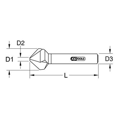 KS Tools 336.0194 3360194 Kegelverzinkboor 30 mm Staal 1 stuk(s)
