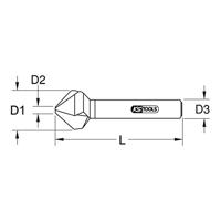 KS Tools 336.0191 3360191 Kegelverzinkboor 25 mm Staal 1 stuk(s) - thumbnail