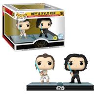 Star Wars Moments Funko Pop Vinyl: Rey & Kylo Ren 2-Pack (Glow in the Dark) - thumbnail
