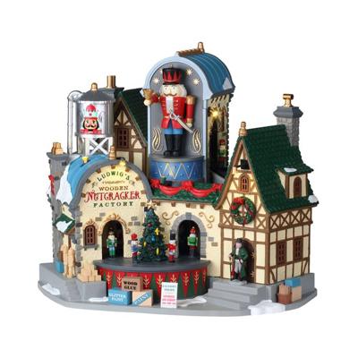Lemax ludwig's wooden nutcracker factory bewegend kersthuisje Caddington Village 2020