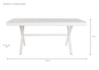 Eettafel DKD Home Decor Wit Metaal Mangohout 180 x 90 x 76 cm - thumbnail