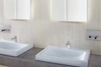 GROHE Euroeco Cosmopolitan S waterbesparende wastafelkraan zelfsluitend 44593 blauw/rood chroom 36265000 - thumbnail