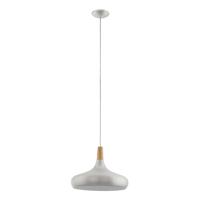 Eglo Moderne hanglampSabinar 40cm RVS met houtbruin - 901182 - thumbnail