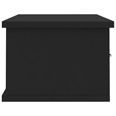 VidaXL Wandschap met lades 60x26x18,5 cm bewerkt hout zwart VidaXL Wandschap met lades 60x26x18,5 cm bewerkt hout zwart