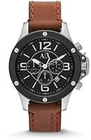 Horlogeband Armani Exchange AX1500 Leder Bruin 22mm - thumbnail