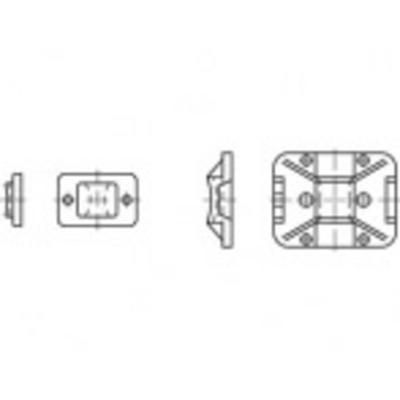 TOOLCRAFT Bevestigingssokkel TO-5454858 100 stuk(s)