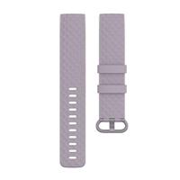 Fitbit Charge 3 & 4 siliconen diamant pattern bandje - Maat: Large - Lichtpaars - thumbnail