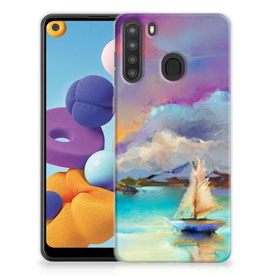 Smartphone hoesje Samsung Galaxy A21 Boat
