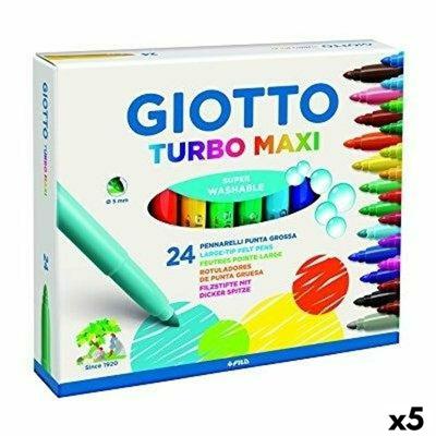 Markeerstiften Giotto Turbo Maxi Multicolour (5 Stuks)