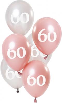 Ballonnen 60 Jaar Glossy Pink (6st)