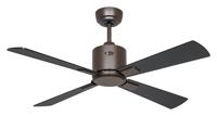 CasaFan ECO NEO III 103 BZ-SW/TK WiFi Flügel Schwarz/Teak Plafondventilator 16 W (Ø x h) 103 cm x 360 mm Brons Met afstandsbediening, Timer, Met wintermodus, - thumbnail
