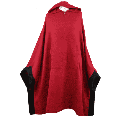 Meditatie poncho (fleece bordeaux) Meditatie poncho (fleece bordeaux)