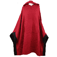 Meditatie poncho (fleece bordeaux) - thumbnail