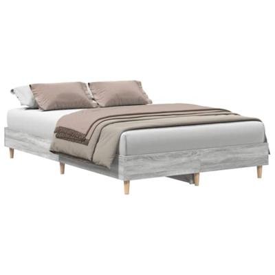 Bedframe zonder matras 140x190 cm spaanplaat grijs sonoma