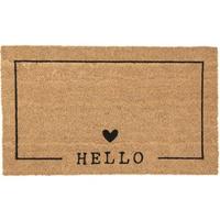 Clayre & Eef Deurmat 75x45 cm Bruin Zwart Kokosvezel Pvc Rechthoek - thumbnail