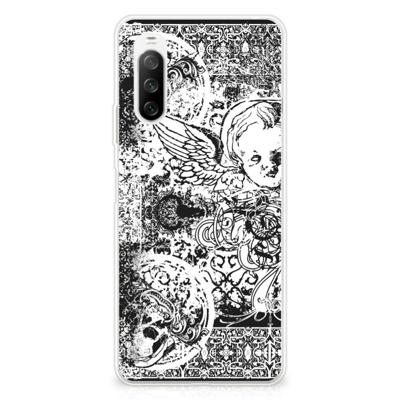 Silicone Back Case Sony Xperia 10 III Skulls Angel