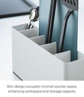 Yamazaki Keukengerei en Snijplank Houder - Tower - Wit - thumbnail