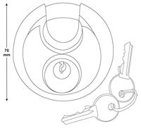 Werkzeyt Hangslot &apos;Discus&apos; 70Mm - B34063 - thumbnail